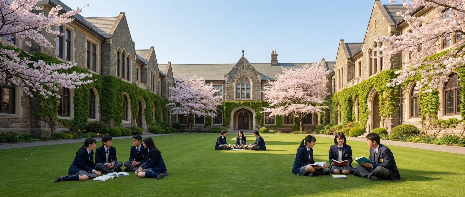 美雲高等学校 中庭