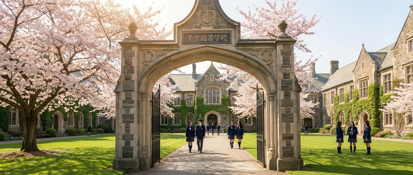 美雲高等学校 正門